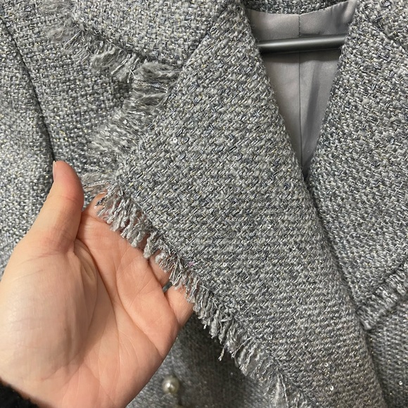 Pearl and sparkly tweed blazer - Picture 4 of 7